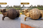 Vintage Sacred Nandi Abhishekam Kalash – Brass Ritual &amp; Devotional Vessel