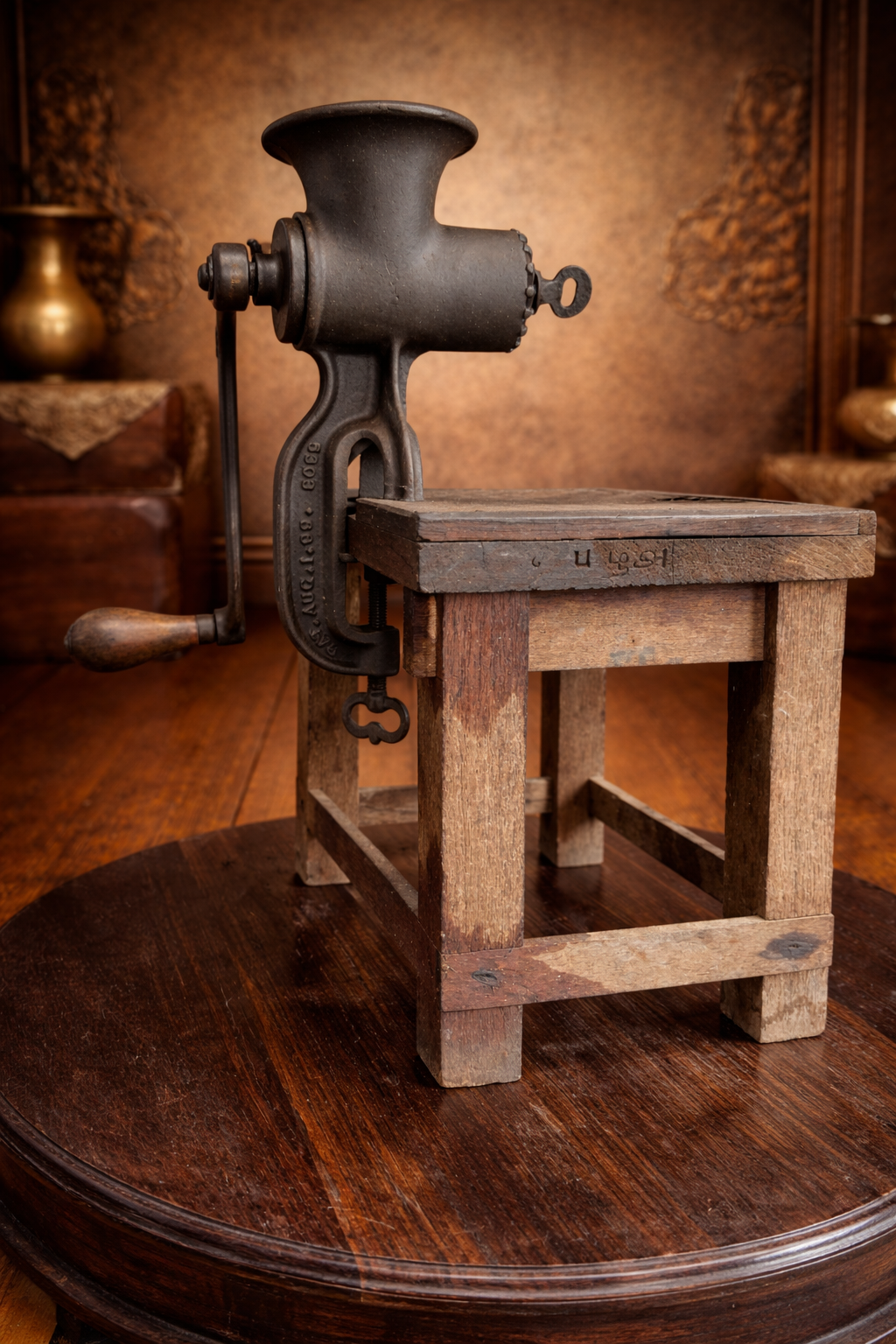 Antique Enterprise MFG Co. Food Chopper No. 202 | Cast Iron Meat Grinder | Philadelphia 1899 Patent Vintage Kitchen Tool