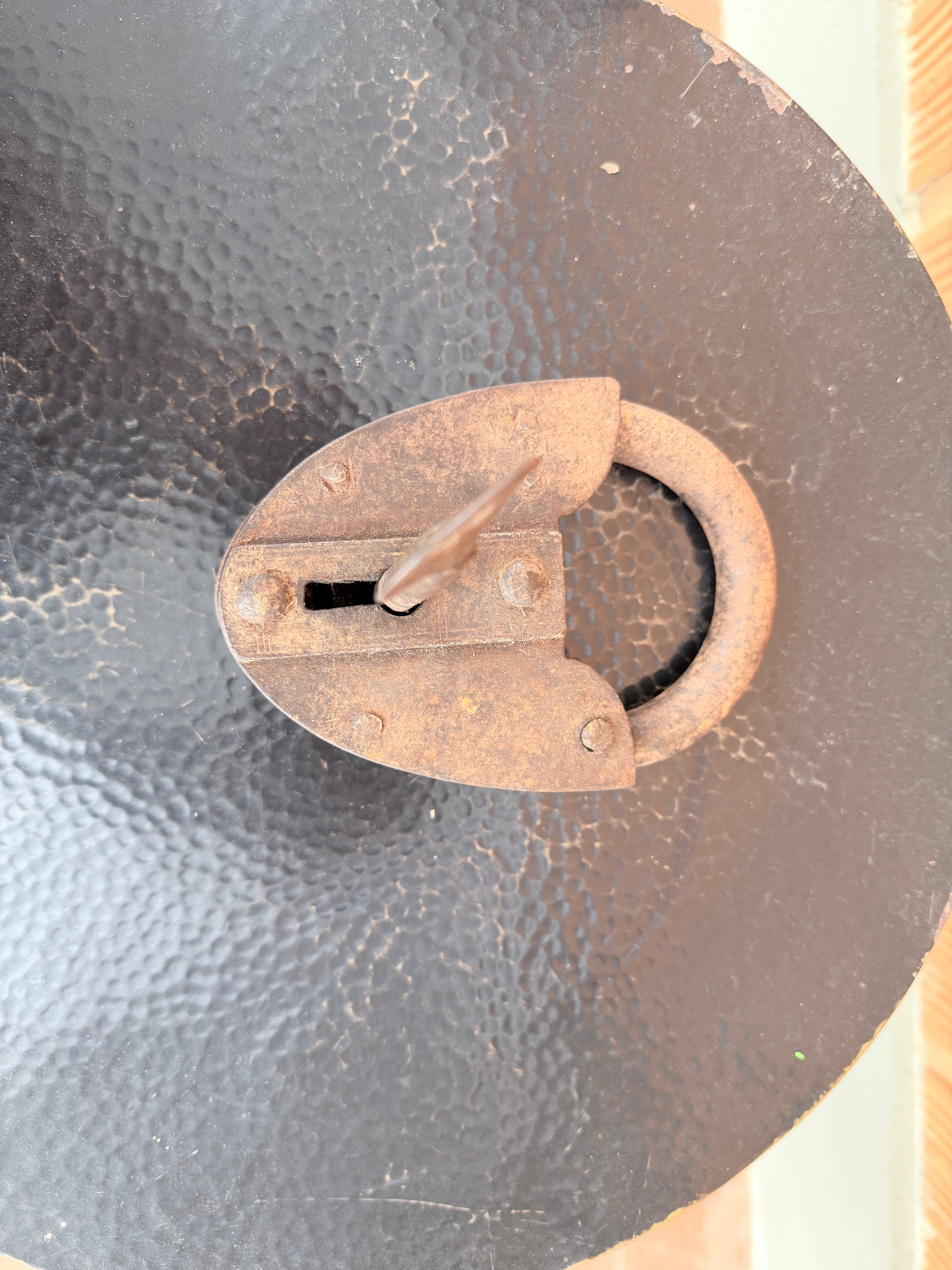 1900'S Vintage Handcrafted Iron Lock with Original Key – Vintage Rustic Security Lock