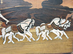 Antique Mysore Rosewood Inlay Panel – Krishna’s Gita Upadesh at Kurukshetra (Mahabarata)