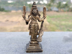 Antique Handcrafted Brass Lord Murugan with Peacock – Traditional Kartikeya Idol