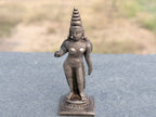Antique Handcrafted Brass Goddess Parvati Statue – Traditional South Indian Temple Style Idol