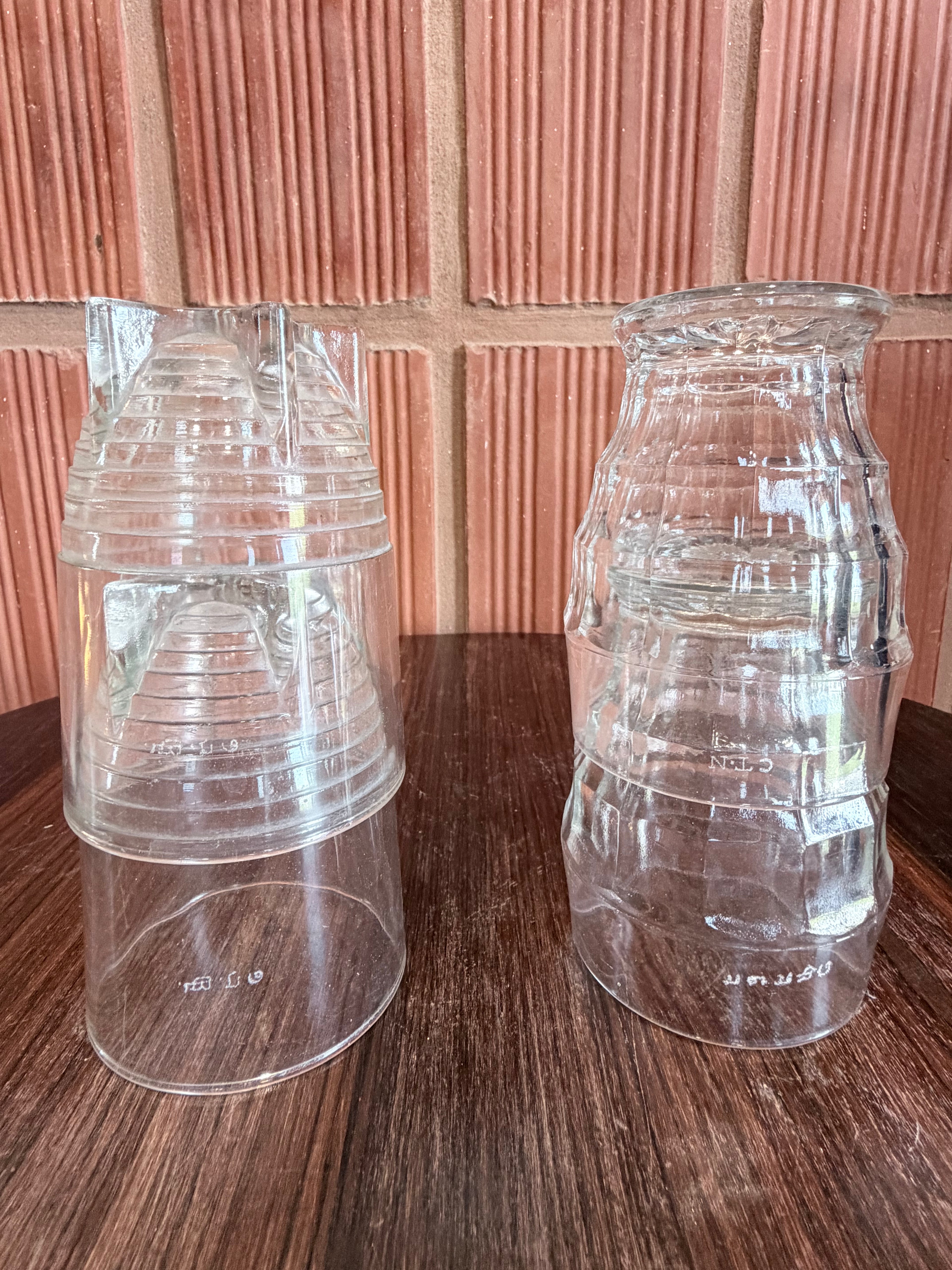 1930'S Rare Chettinad Family Engraved Vintage Shorts/ Liqueur Glass Tumbler Set (4 Pieces) – Jacobean pattern footed Bar Home Pub