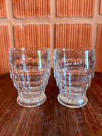 1930'S Rare Chettinad Family Engraved Vintage Shorts/ Liqueur Glass Tumbler Set (4 Pieces) – Jacobean pattern footed Bar Home Pub