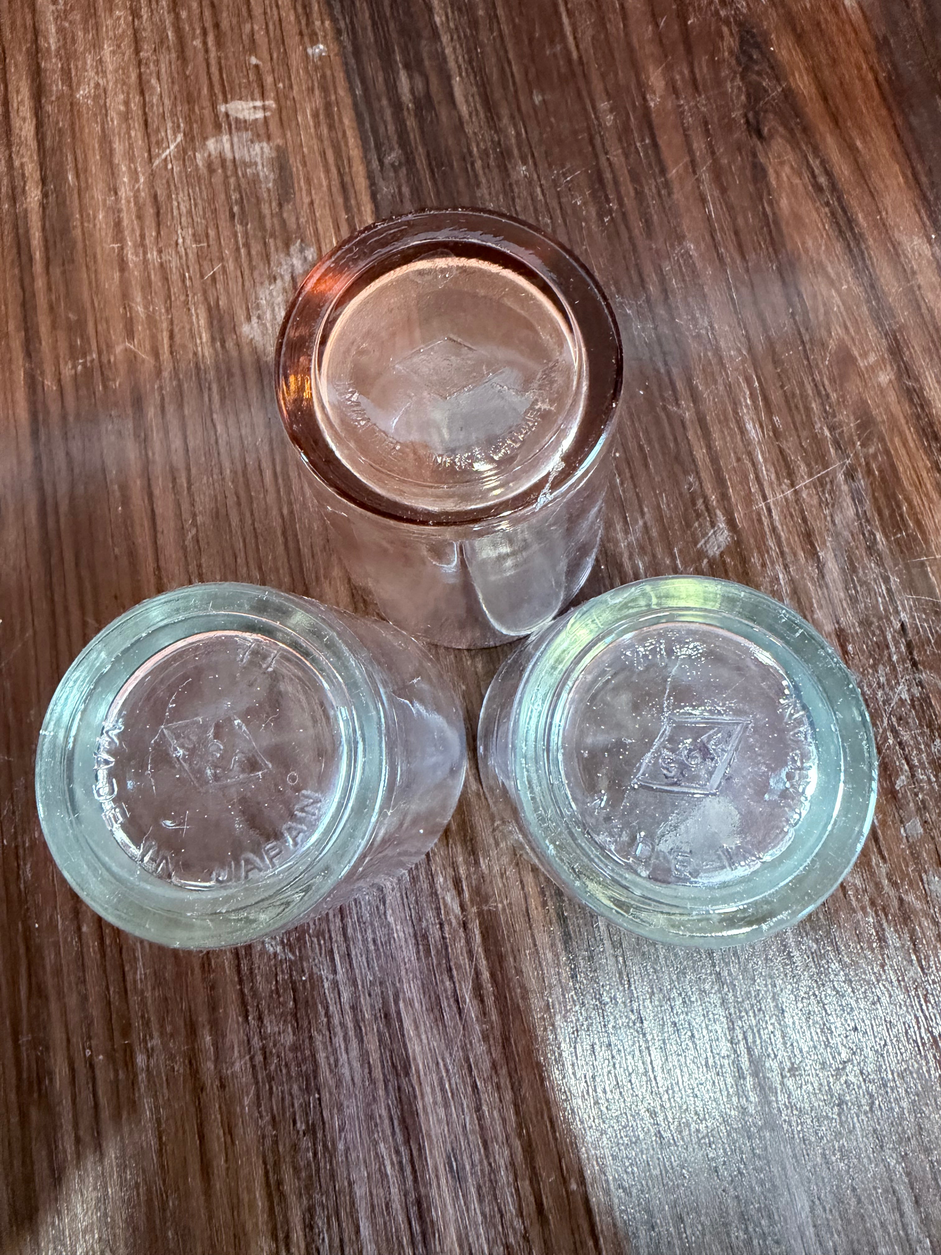 1940'S Rare Chettinad Family Engraved Vintage Glass Tumbler Set (3 Pieces) – Made in Japan