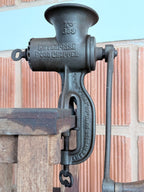Antique Enterprise MFG Co. Food Chopper No. 202 | Cast Iron Meat Grinder | Philadelphia 1899 Patent Vintage Kitchen Tool