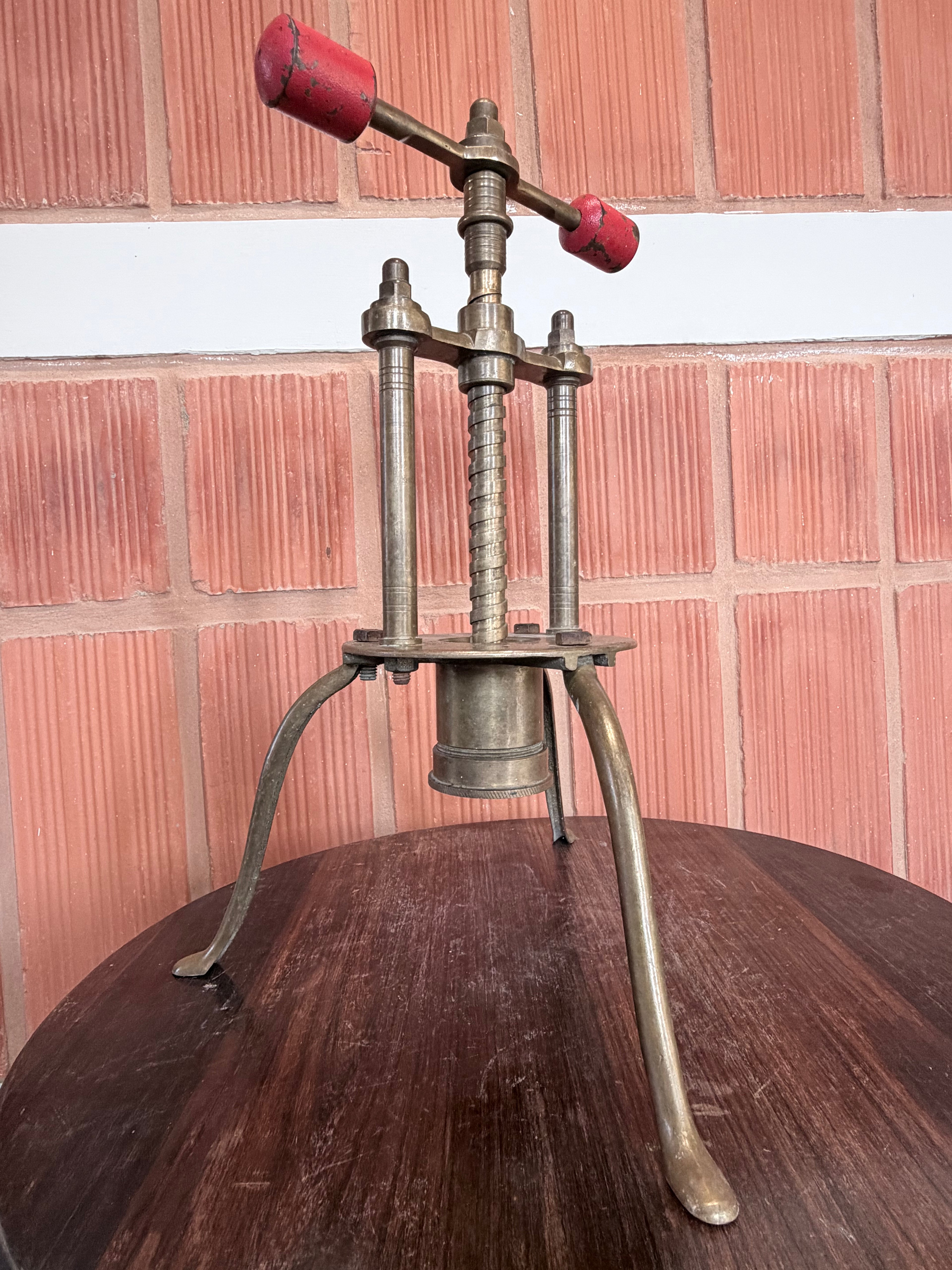 Antique South Indian Brass Idiyappam or Sevai Maker | Handcrafted Vintage String Hopper Press