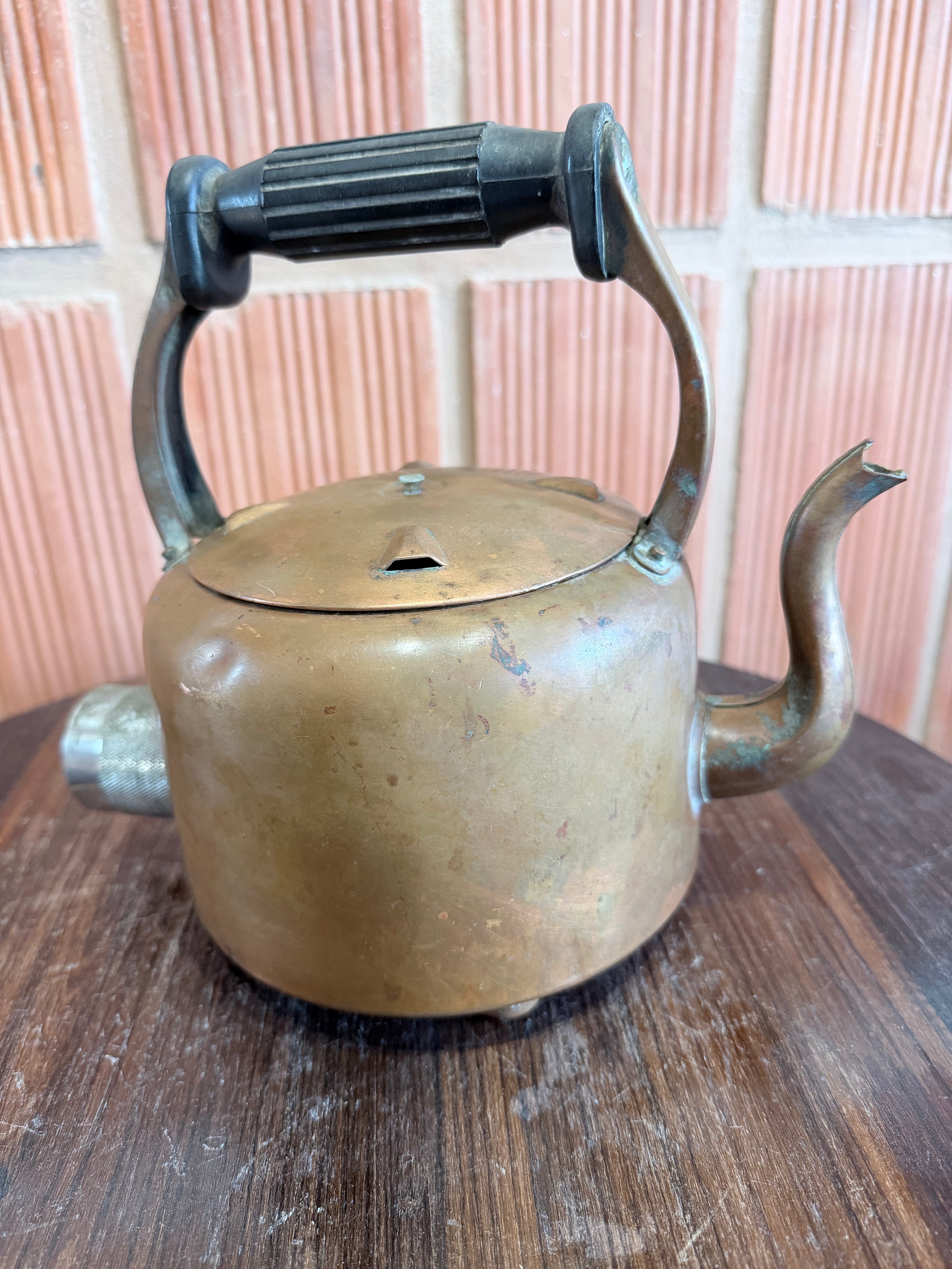 Rare 1920s Bulpitt & Sons “Swan Brand” British Electric Copper Kettle – Early Model Vintage Appliance