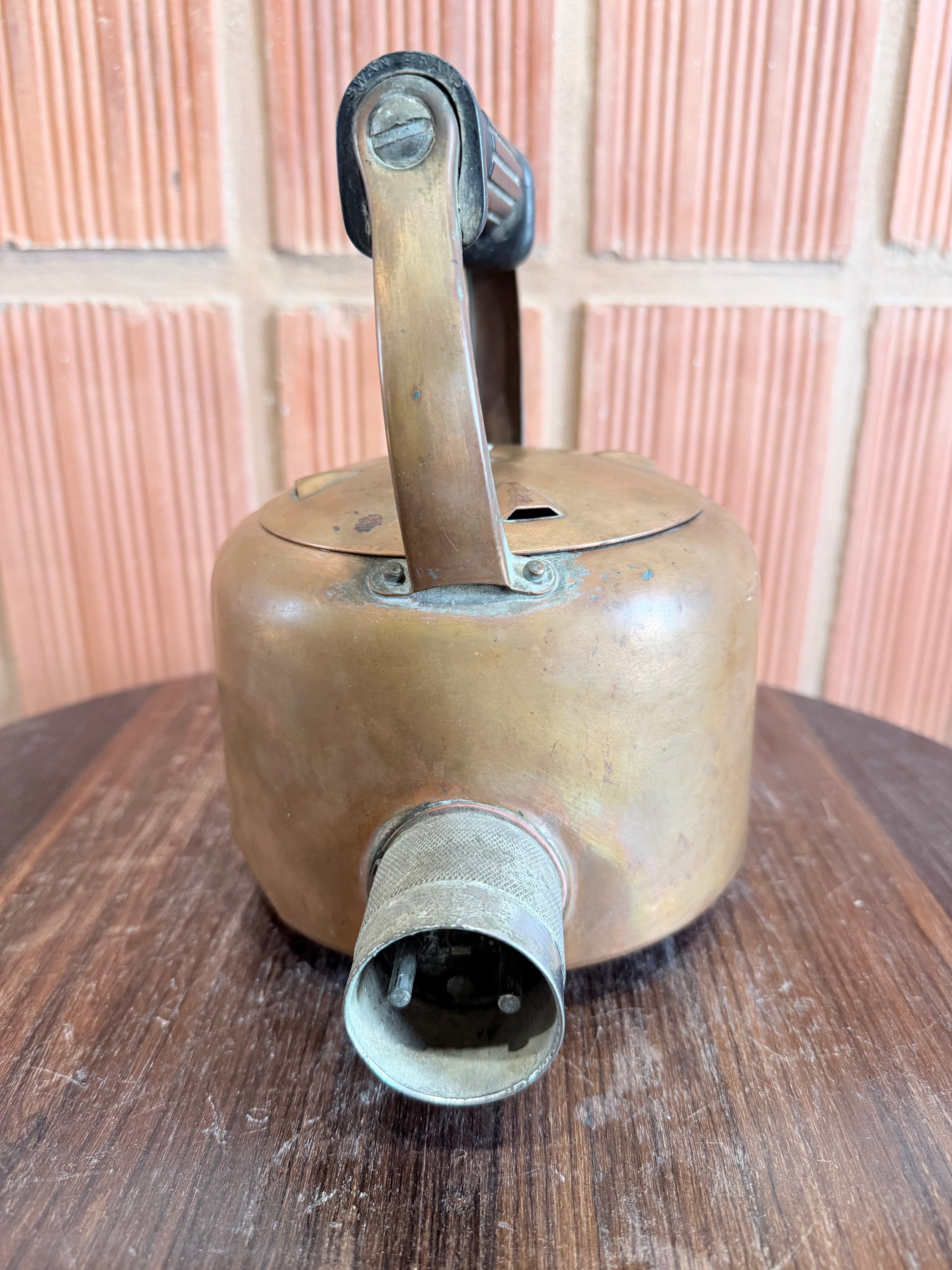 Rare 1920s Bulpitt & Sons “Swan Brand” British Electric Copper Kettle – Early Model Vintage Appliance