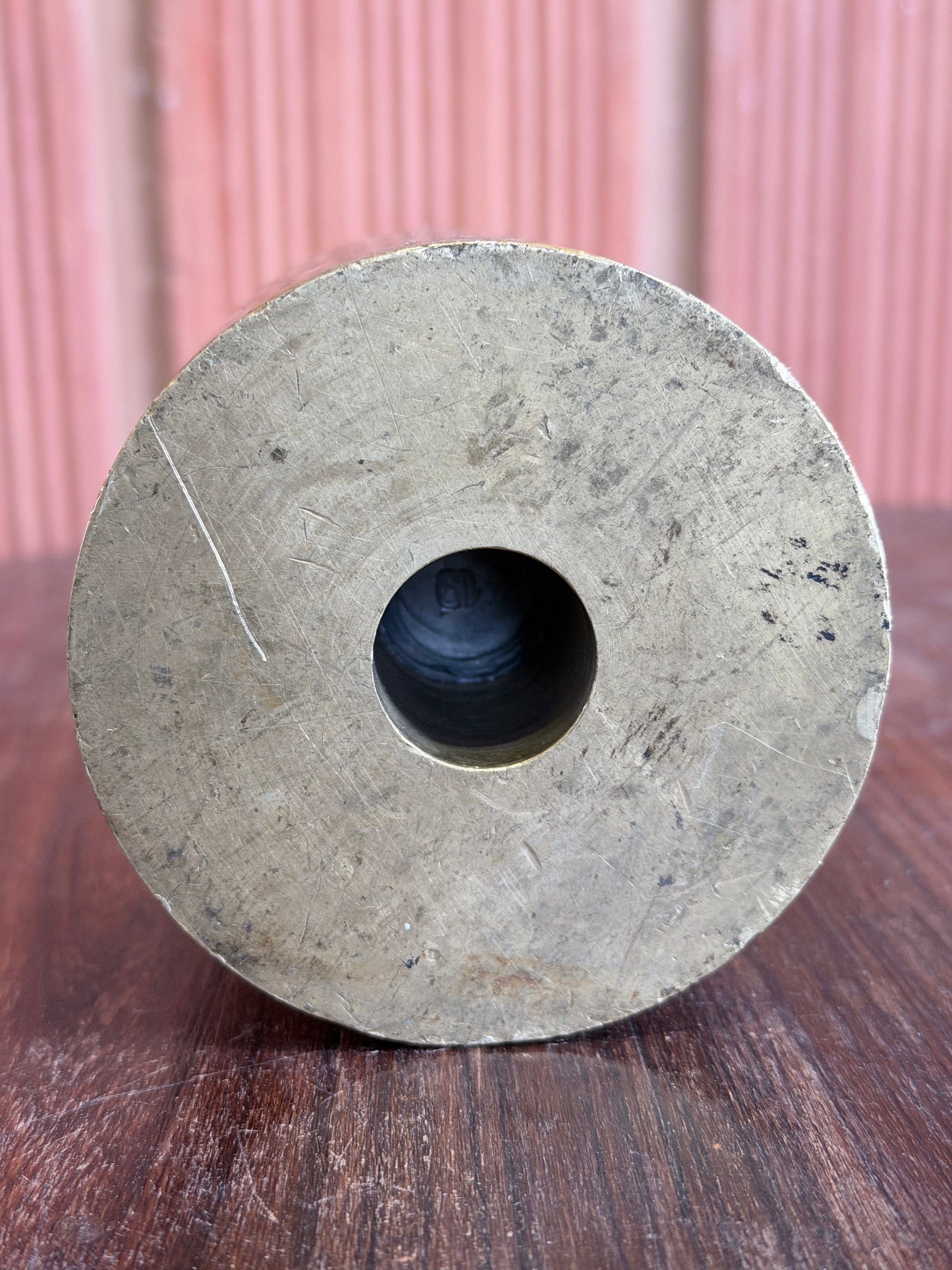 Vintage Solid Brass 5 Kg Calibration Weight – Industrial Scale Weight | Antique Utility Collectible