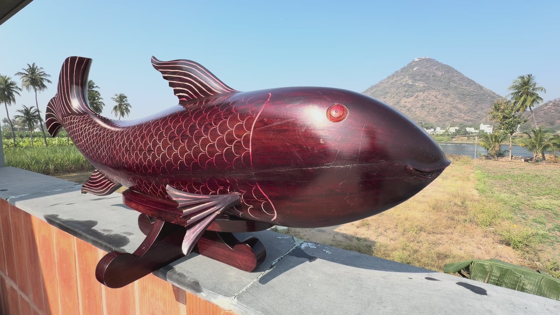 Investment-Grade Antique Rosewood Fish – Rare Collector’s Inlay Masterpiece